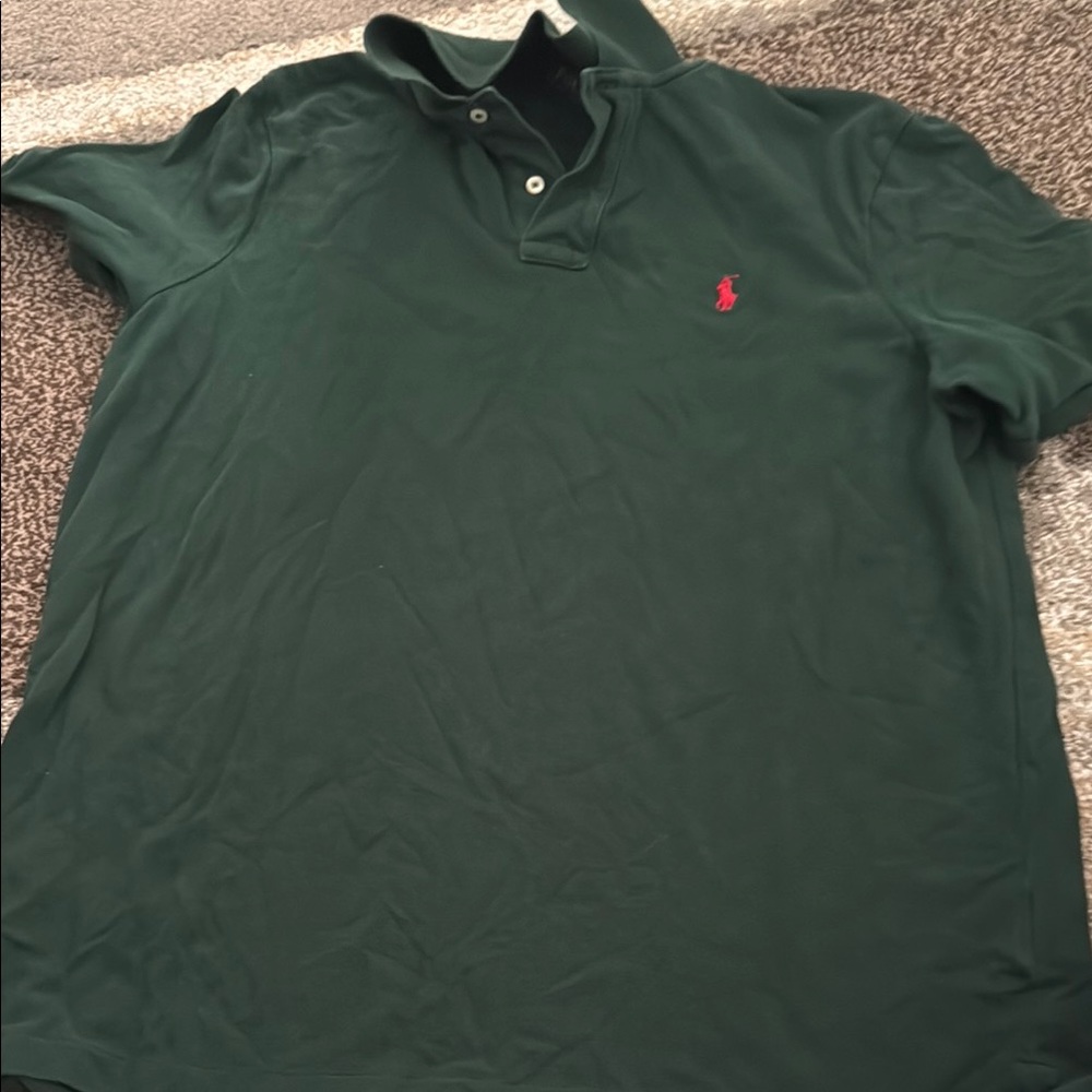 Polo by Ralph Lauren Men's Dark Green Polo Shirt